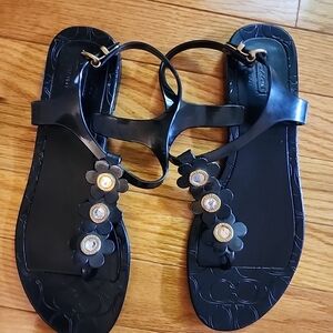 Coach Paisley Jelly Thong Sandals